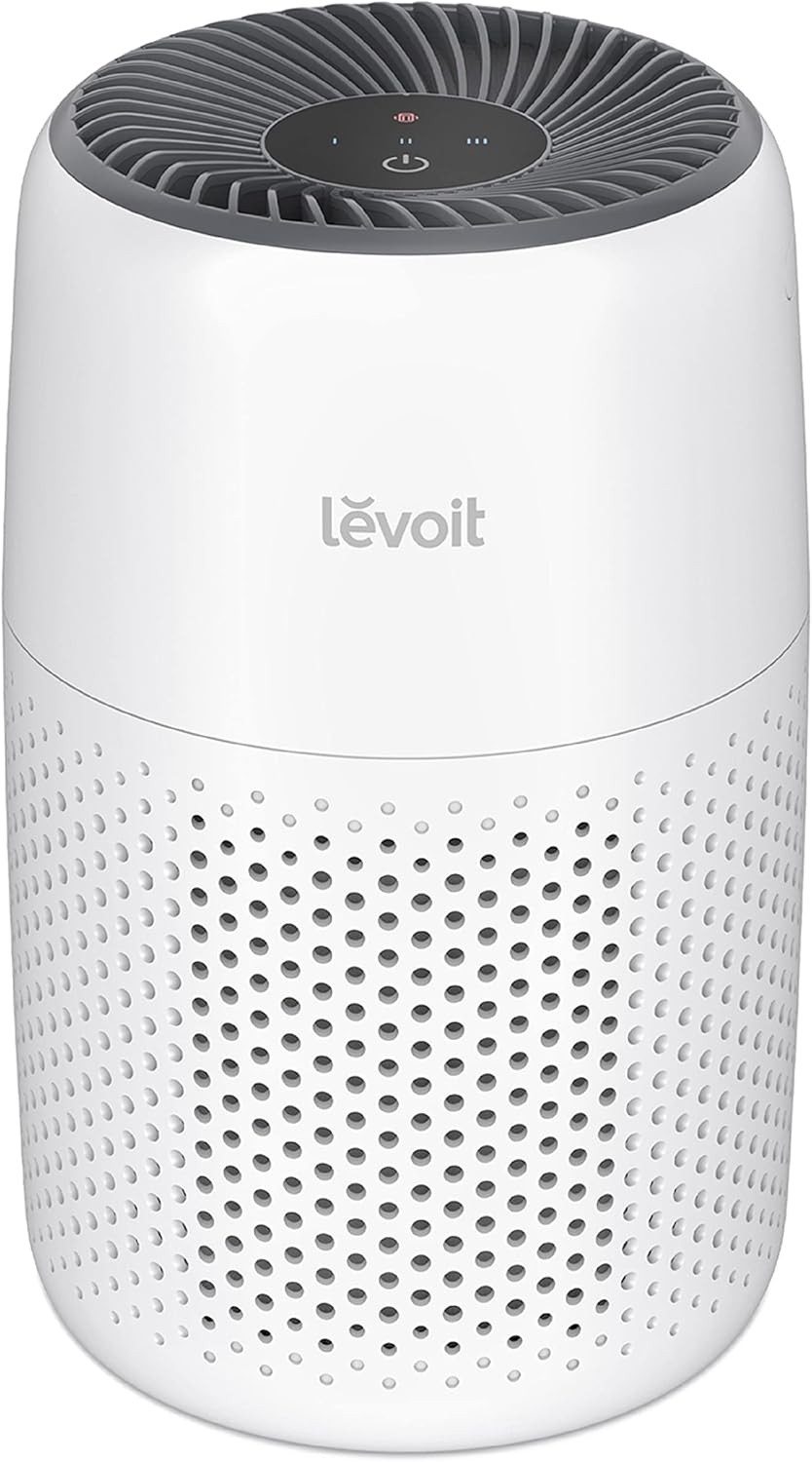 LEVOIT Air Purifiers for Bedroom Home, HEPA Filter Cleaner with Fragrance Sponge for Better Sleep, Filters Smoke, Allergies, Pet Dander, Odor, Dust, Office, Desktop, Portable, Core Mini, White