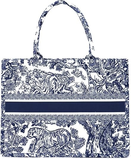 Fashion Luxury Cotton Canvas Tote Bag Large Capacity Jacquard Retro Exquisite