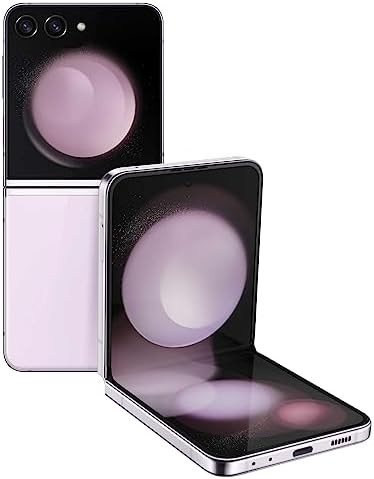 SAMSUNG Galaxy Z Flip 5 Cell Phone， Factory Unlocked Android Smartphone， 256GB， Compact， Foldable Design， One-Hand Control， Best Selfies， Full Cover Screen， Hands-Free Use， US Version， 2023， Lavender
