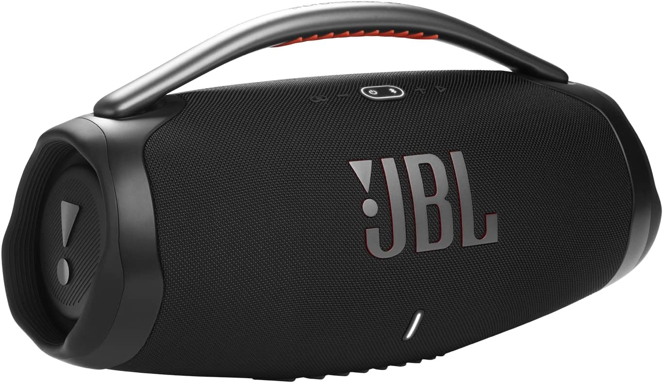 JBL Boombox 3 Portable Bluetooth Speaker, 180W Power, 24 Hour Playback, Waterproof and Dust Resistant IP67 - Black
