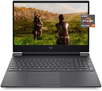 HP Victus 15.6 Gaming Laptop PC， NVIDIA GeForce RTX 3050 Ti， AMD Ryzen 7 5800H， Refined 1080p IPS Display， Compact Design， All-in-One Keyboard with Enlarged Touchpad， HD Webcam (15-fb0028nr， 2022)